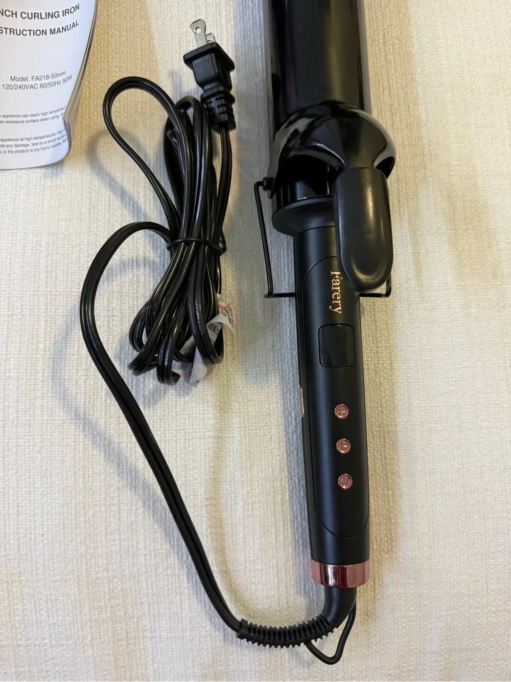 Farery Pink & Black Curling Iron - Women Hair Tool
